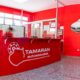 foto de mostrador rojo de tamaran - autoescuela tamaran
